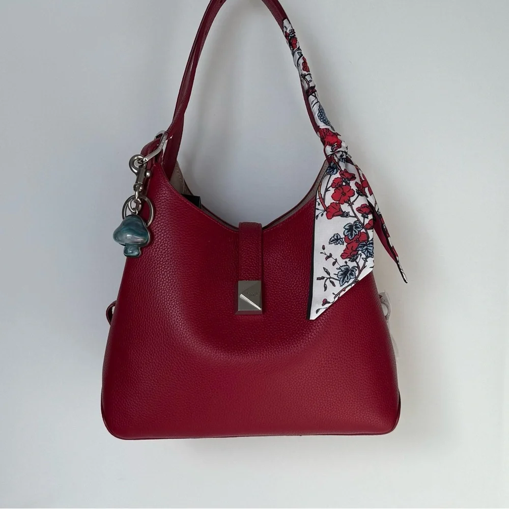 NWT Kate Spade Retail Deco Crossbody Tote Handbag Red Jam KI557 Styled Set